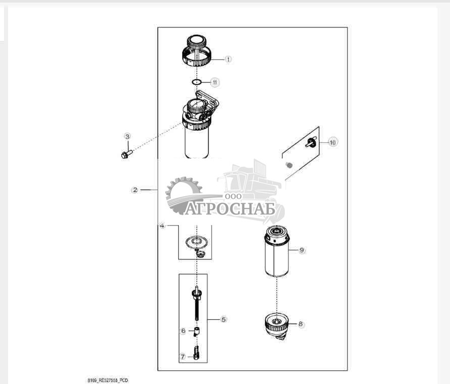 8169 Топл. фильтр грубой очистки 